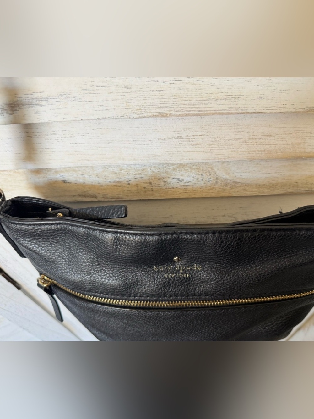 Kate Spade Black Leather Crossbody Bag No Callouts - Picture 5 of 16